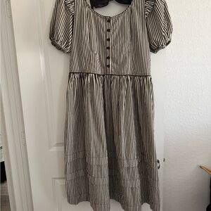 Free People Collier Cord Midi Dress Corduroy with Bow Details